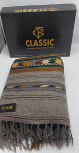 Shari woolen shawl grey color