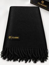 Premium Australian Lamb Wool Shawl – Plain Black