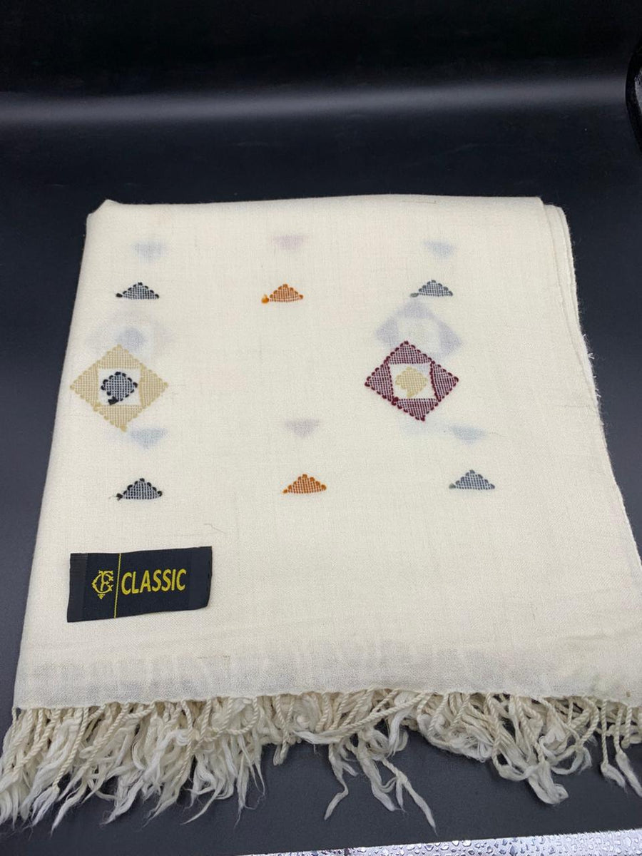 premium shatush women shawl off white